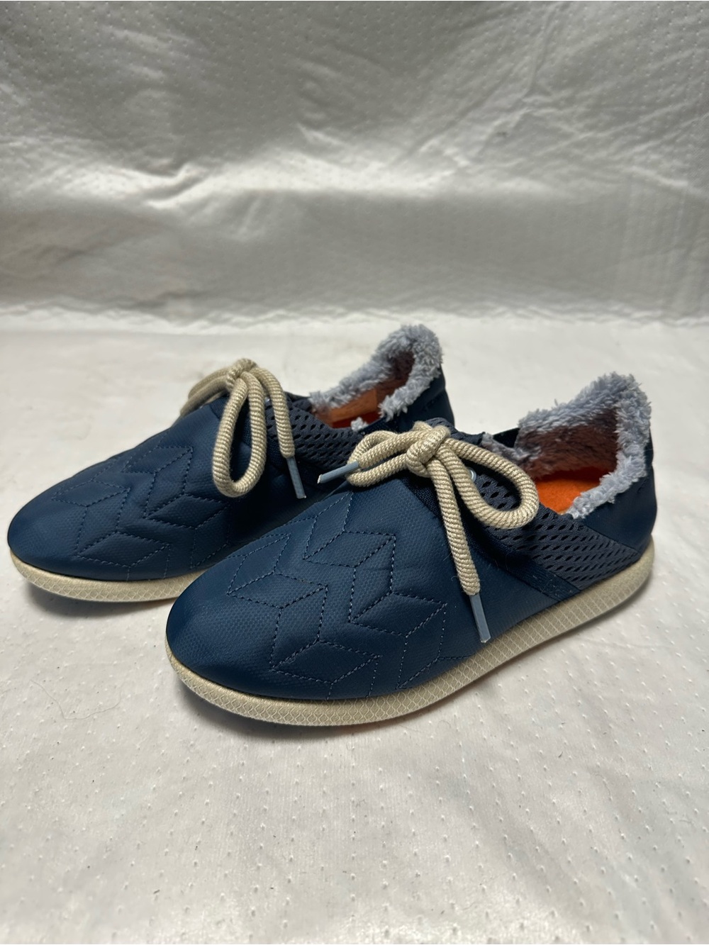 Women’s OluKai Mahiki Shoes - Quilted Nylon Slip-On Sneakers with Shearling Trim